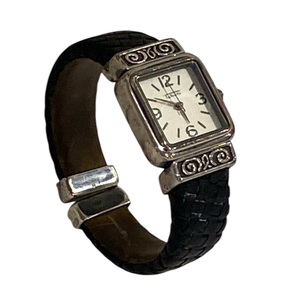 Talbots Vintage Sterling Silver & Black Leather Women’s Watch - Like-New